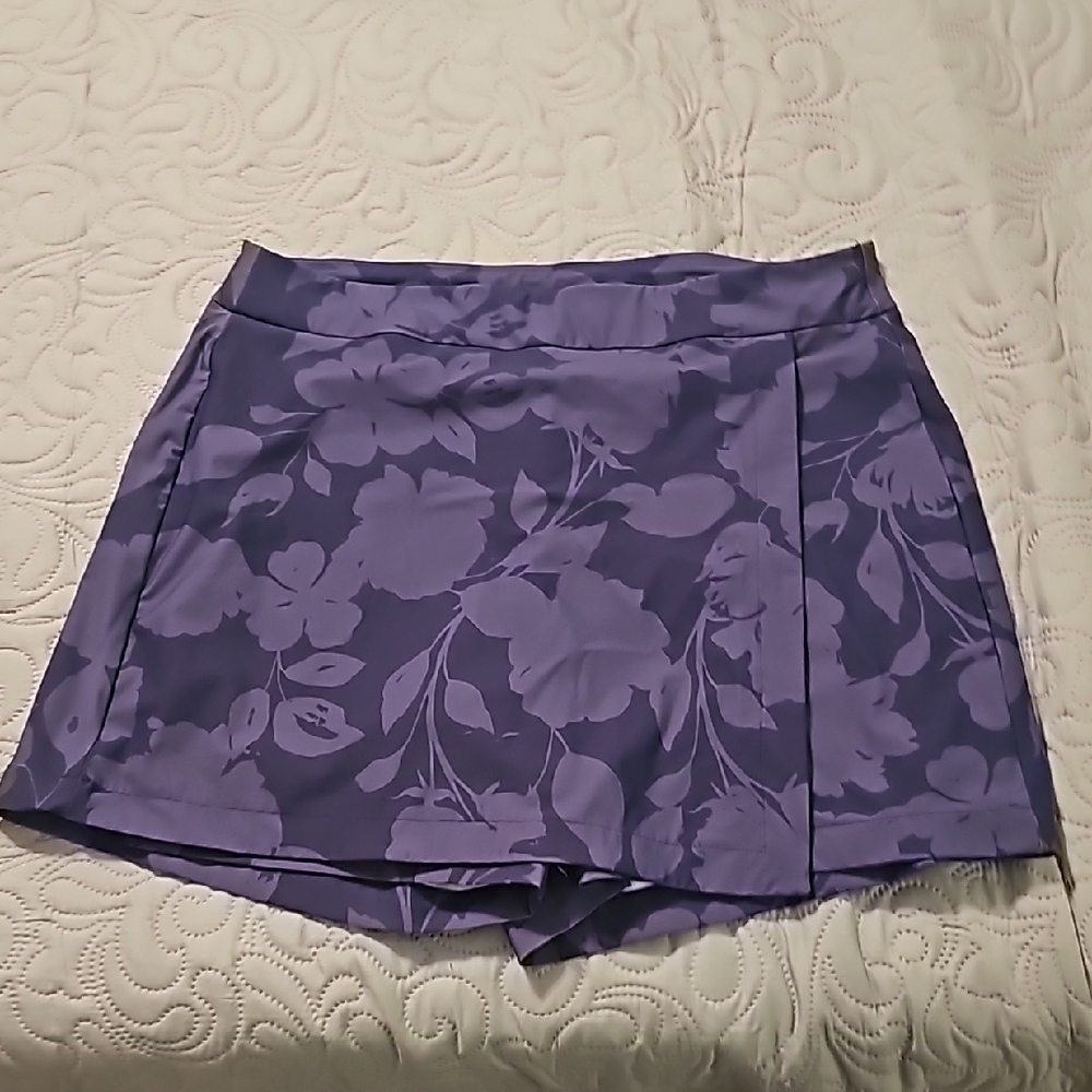 SPANX Purple Floral Skort